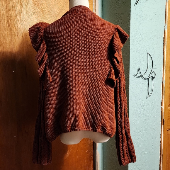 Universal Thread Ruffle Sweater Cardigan - Picture 3 of 5
